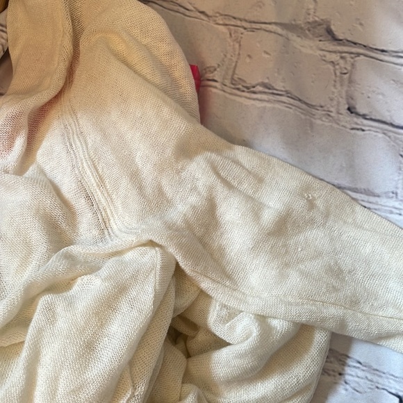 ANTHROPOLOGIE Vintage Angel of the North Open Ivory Cardigan Sweater size small - Picture 8 of 8